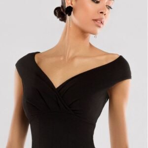 Goddiva Front Pleated Wrap Off The Shoulder Corset