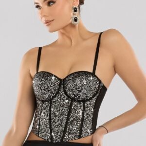 Goddiva Sequin Corset