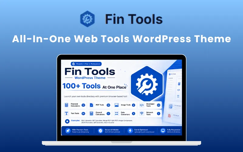 Fin Tools – Finance Management Tools WordPress Theme | Lifetime Access
