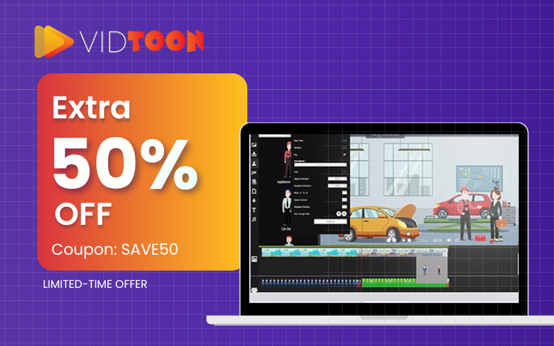 Vidtoon – Animated Video Maker | Lifetime Access